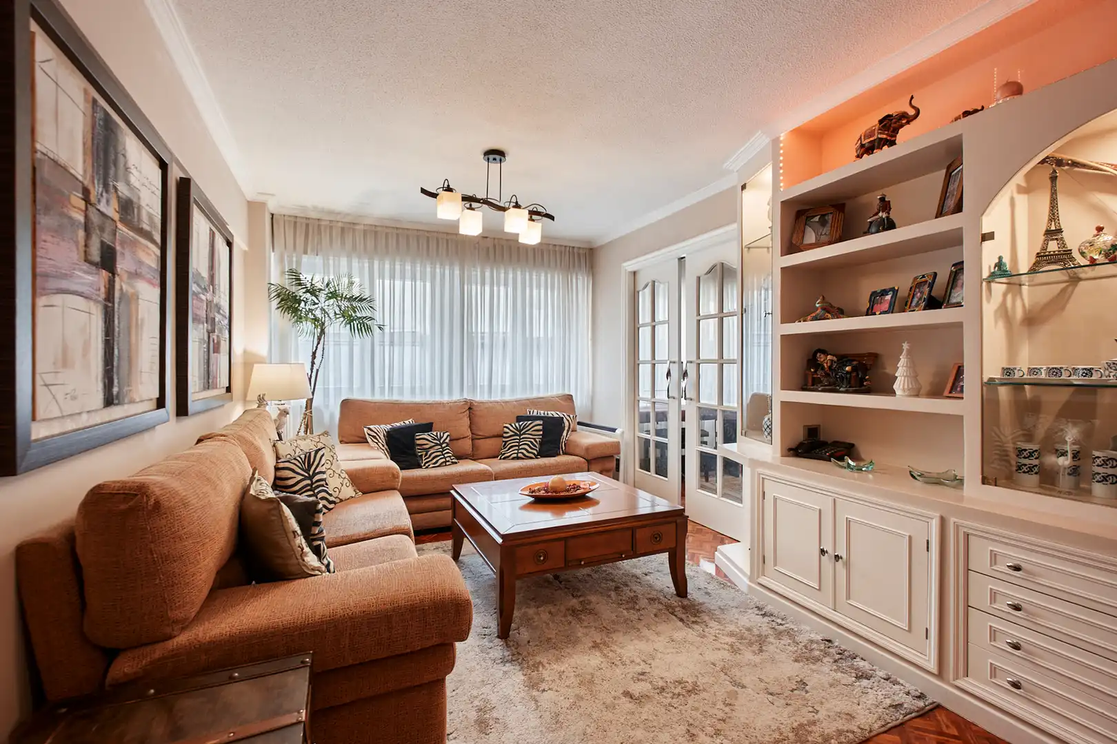 Living room of Flat for sale in A Coruña Capital   with Parquet flooring, Terrace and Storage room