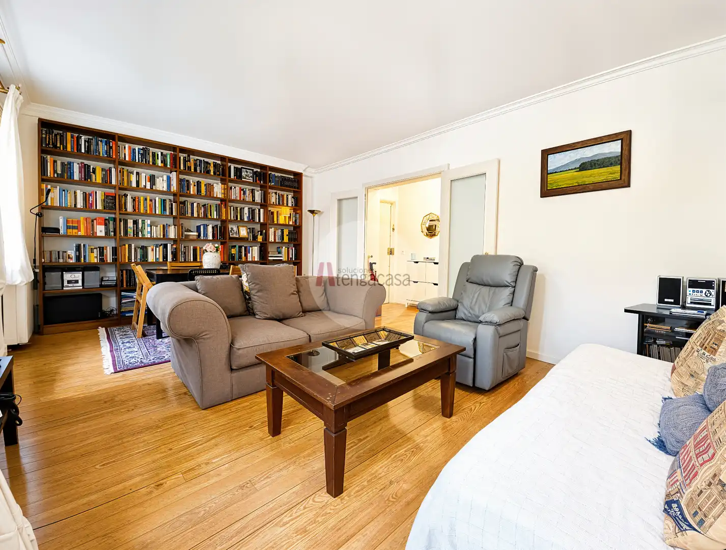 Sala de estar de Piso en venta en Madrid con Calefacción, Parquet y Terraza