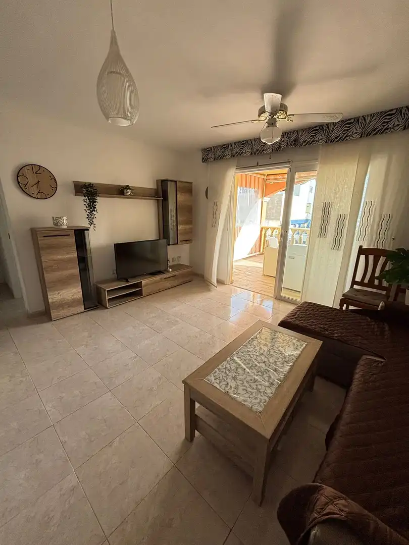 Living room of Flat for rent in San Miguel de Abona  with Air Conditioner, Terrace and Swimming Pool