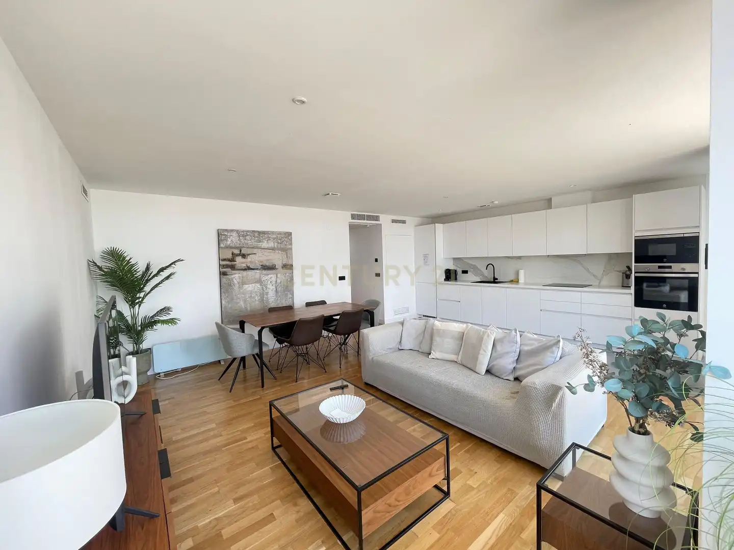 Sala de estar de Apartamento de alquiler en Málaga con Aire acondicionado, Lavadora y Microondas