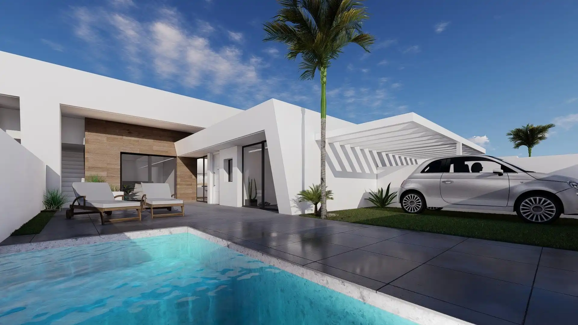 Vista exterior de Casa o xalet en venda en Alhama de Murcia amb Jardí privat, Terrassa i Traster
