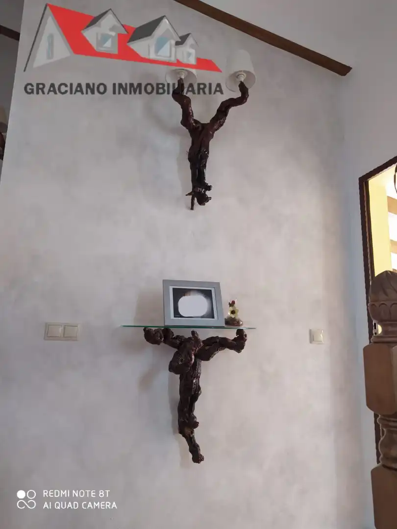 Sala d'estar de Casa adosada en venda en Villaverde de Guadalimar amb Aire condicionat, Jardí privat i Terrassa