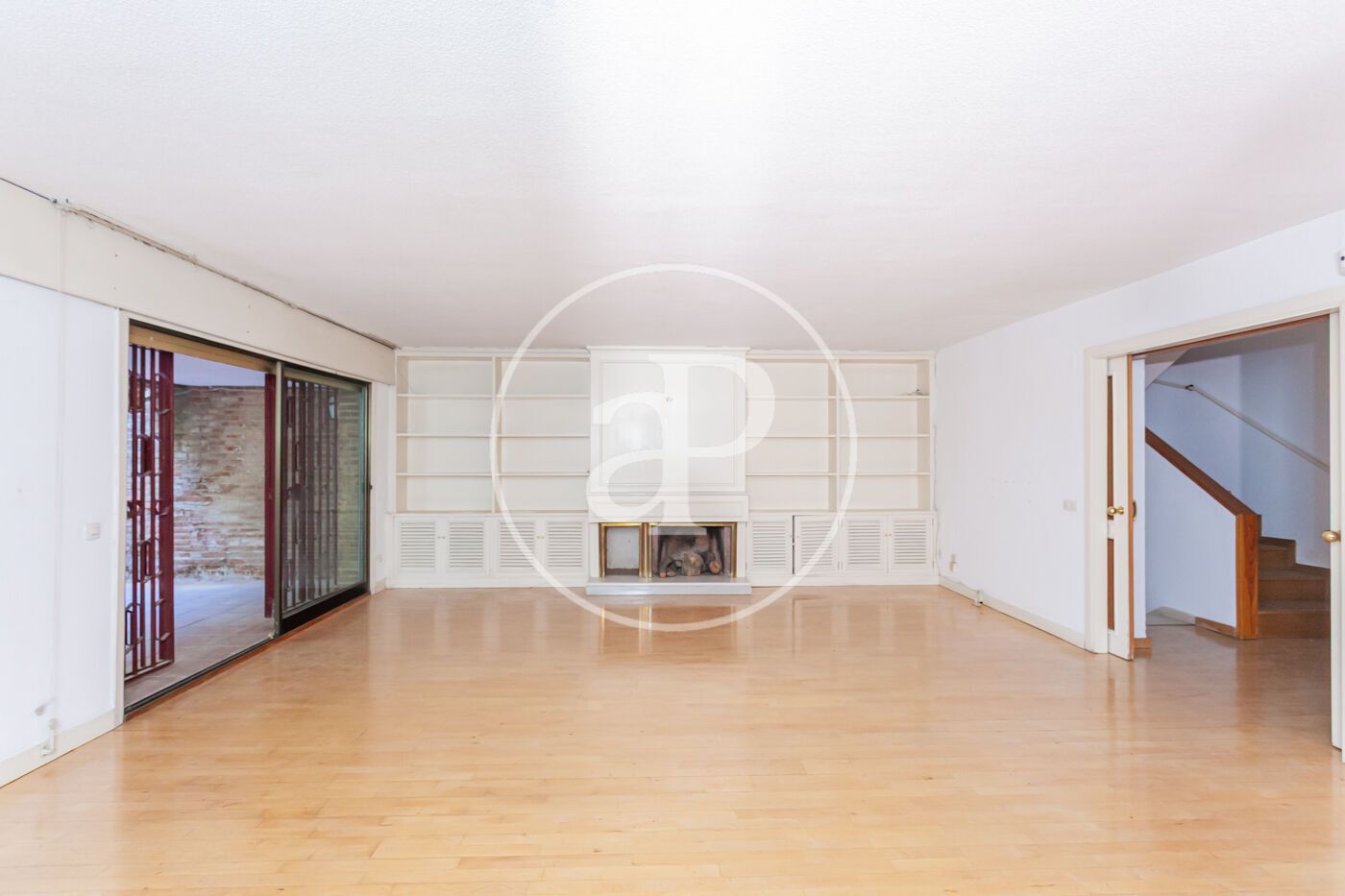 Living room of Single-family semi-detached for sale in  Madrid Capital  with Heating, Private garden and Terrace