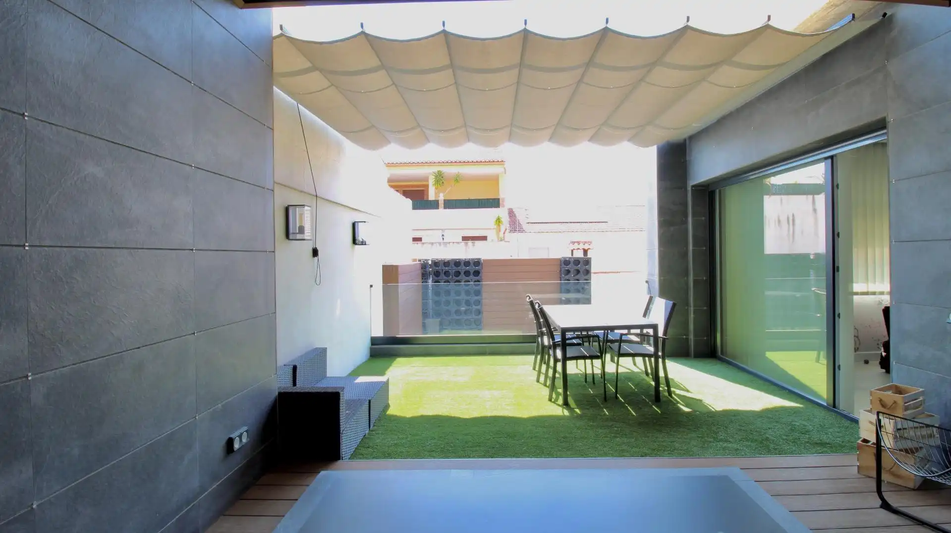 Terraza de Casa adosada en venta en Armilla con Aire acondicionado, Calefacción y Jardín privado