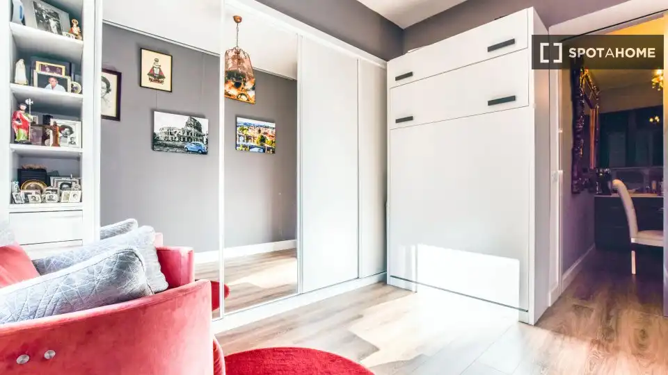 Schlafzimmer von Wohnungen zur untervermieten in Madrid mit Klimaanlage, Heizung und Terrasse