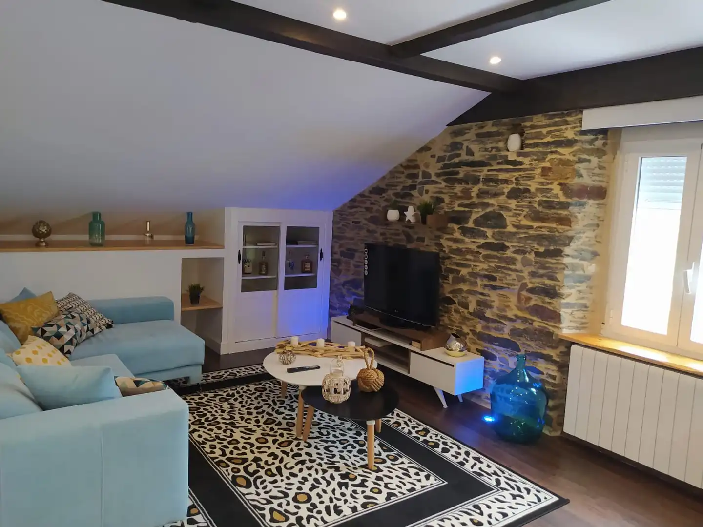 Sala de estar de Casa adosada en venta en Foz con Calefacción, Jardín privado y Terraza
