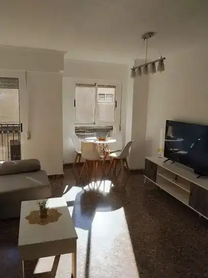 Sala d'estar de Pis en venda en Algemesí amb Aire condicionat, Terrassa i Moblat