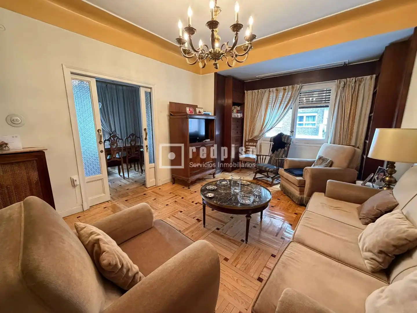 Sala de estar de Piso en venta en Madrid con Calefacción, Parquet y Terraza