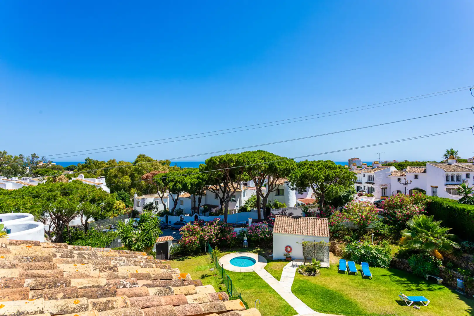 Garten von Dachboden zum Verkauf in Mijas mit Klimaanlage, Terrasse und Schwimmbad