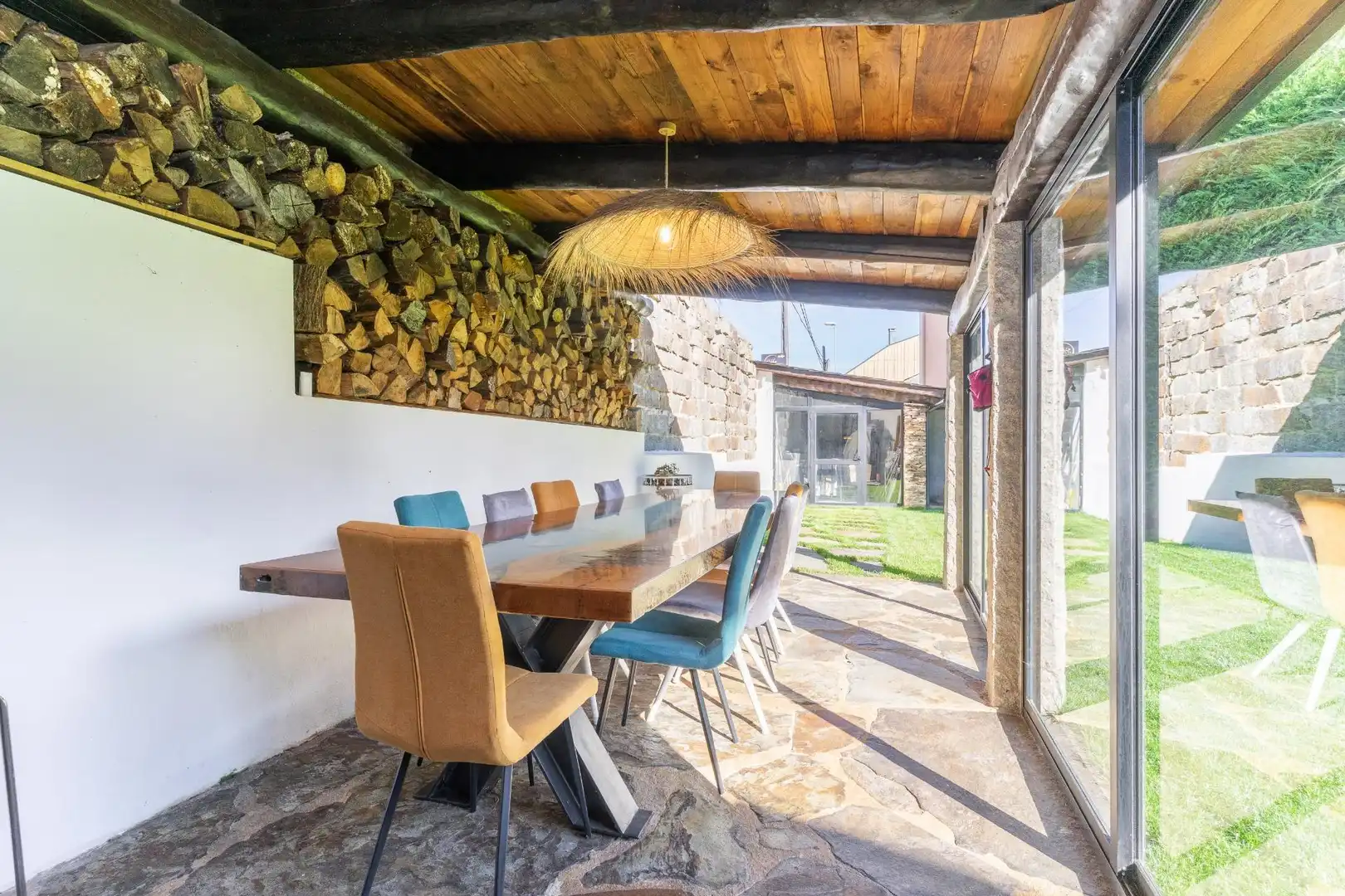 Terraza de Casa o chalet en venta en Lugo con Calefacción, Jardín privado y Jacuzzi