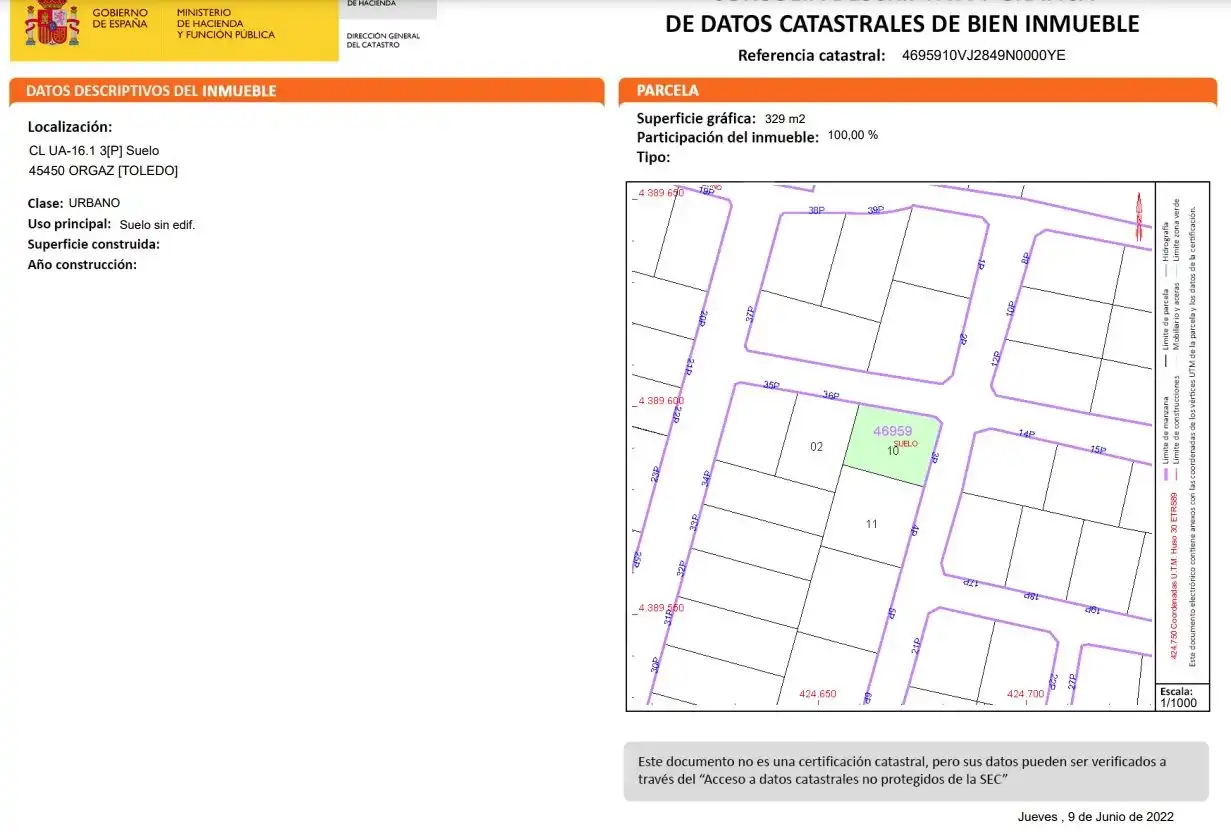 Terreny residencial en venda a Orgaz, imagen 5