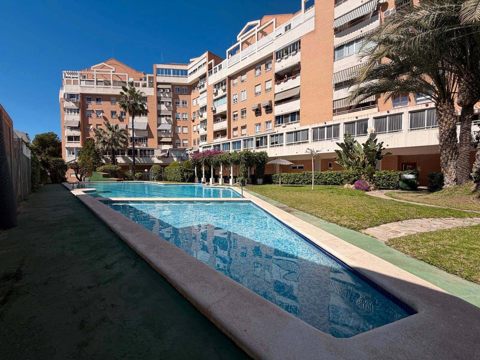 Swimming pool of Flat for sale in Alicante / Alacant  with Air Conditioner, Terrace and Furnished