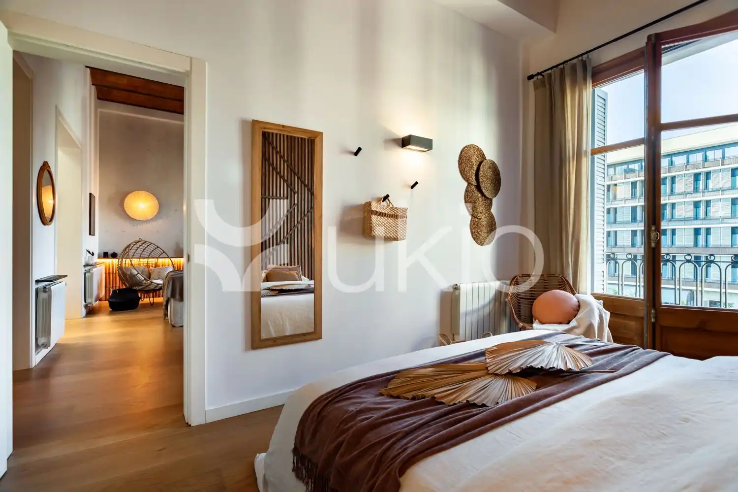 Habitación de Apartamento de alquiler en Barcelona con Aire acondicionado, Calefacción y Amueblado