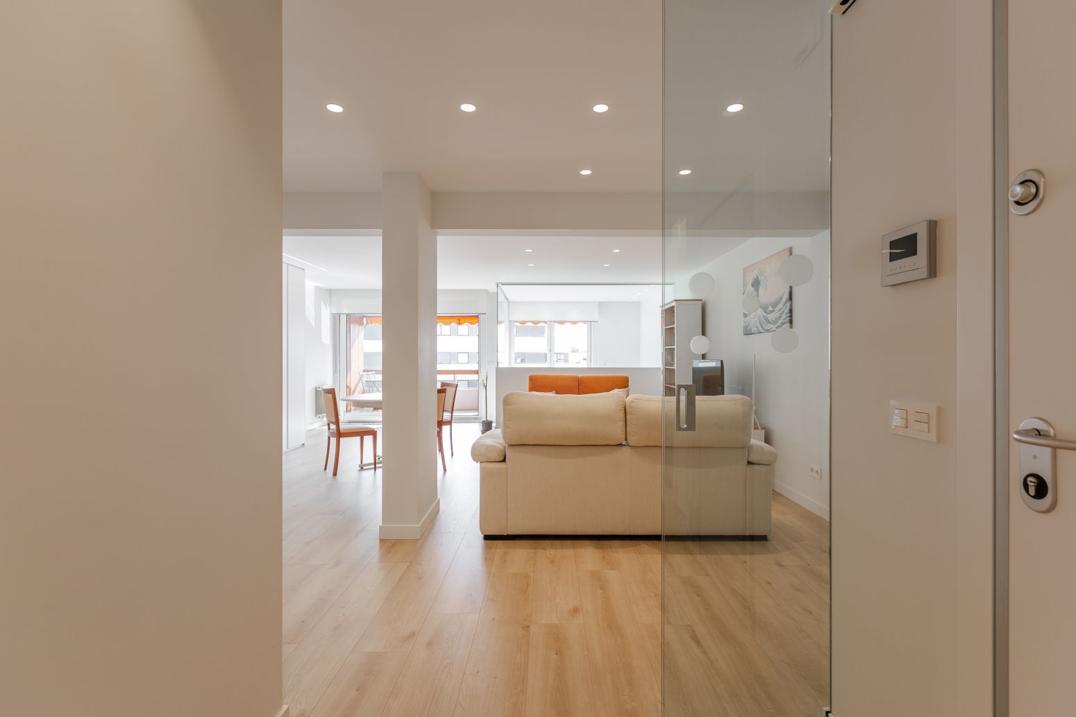 Sala de estar de Piso de alquiler en  Pamplona / Iruña con Calefacción, Terraza y Amueblado