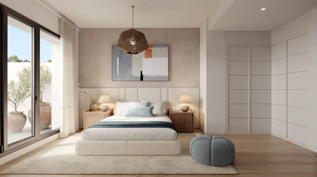 Dormitori de Apartament en venda en Alhaurín de la Torre amb Aire condicionat i Jardí privat