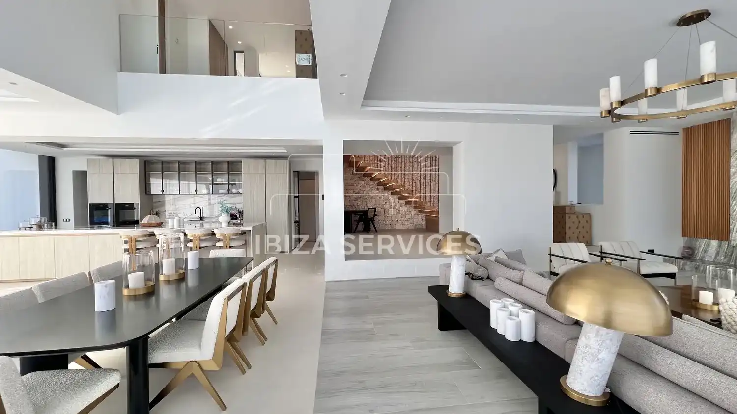 Sala d'estar de Casa o xalet en venda en Santa Eulària des Riu amb Aire condicionat, Jardí privat i Piscina