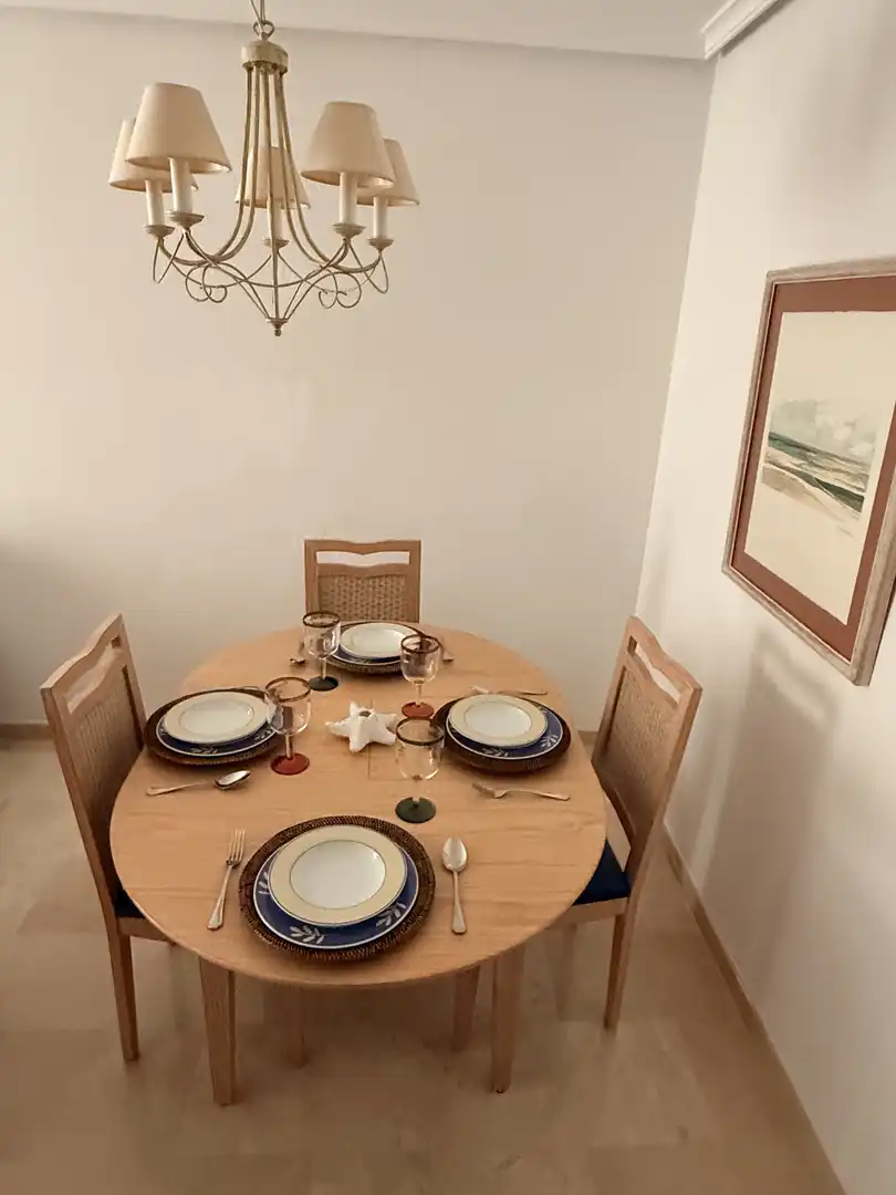 Comedor de Piso de alquiler en L'Alfàs del Pi con Aire acondicionado, Jardín privado y Terraza