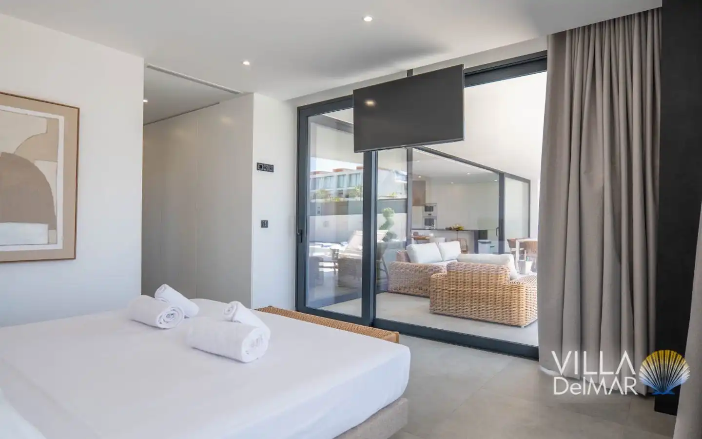 Bedroom of Houses for sale in Calpe / Calp  with Air Conditioner, Heating and Private garden