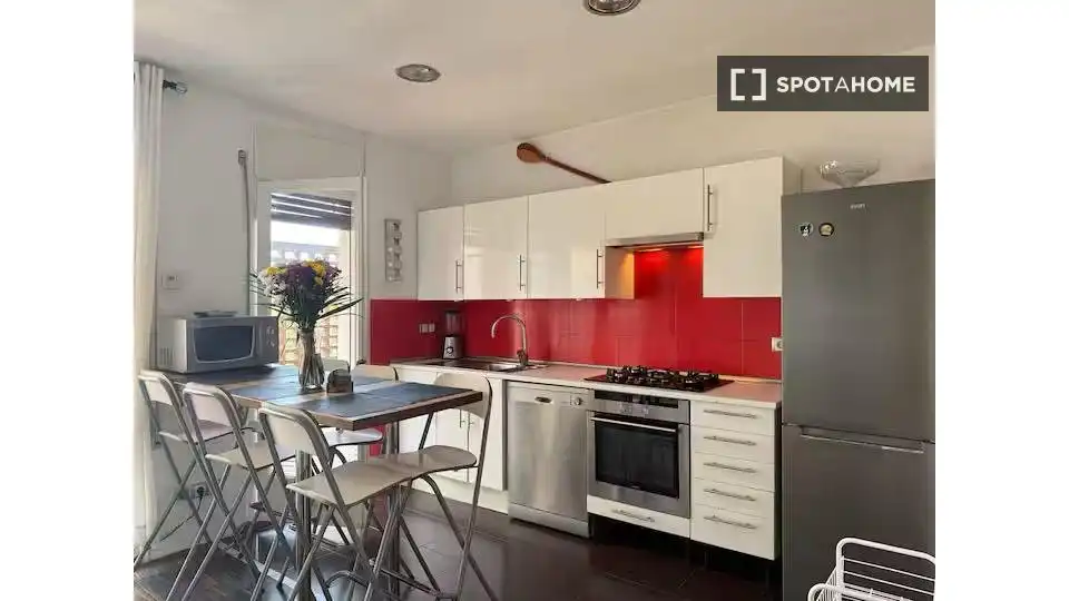Kitchen of Flat for rent in Barcelona  with Air Conditioner, Heating and Furnished