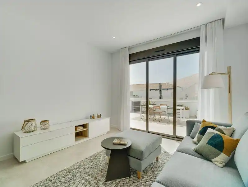 Sala de estar de Apartamento en venta en Pilar de la Horadada con Aire acondicionado, Calefacción y Terraza