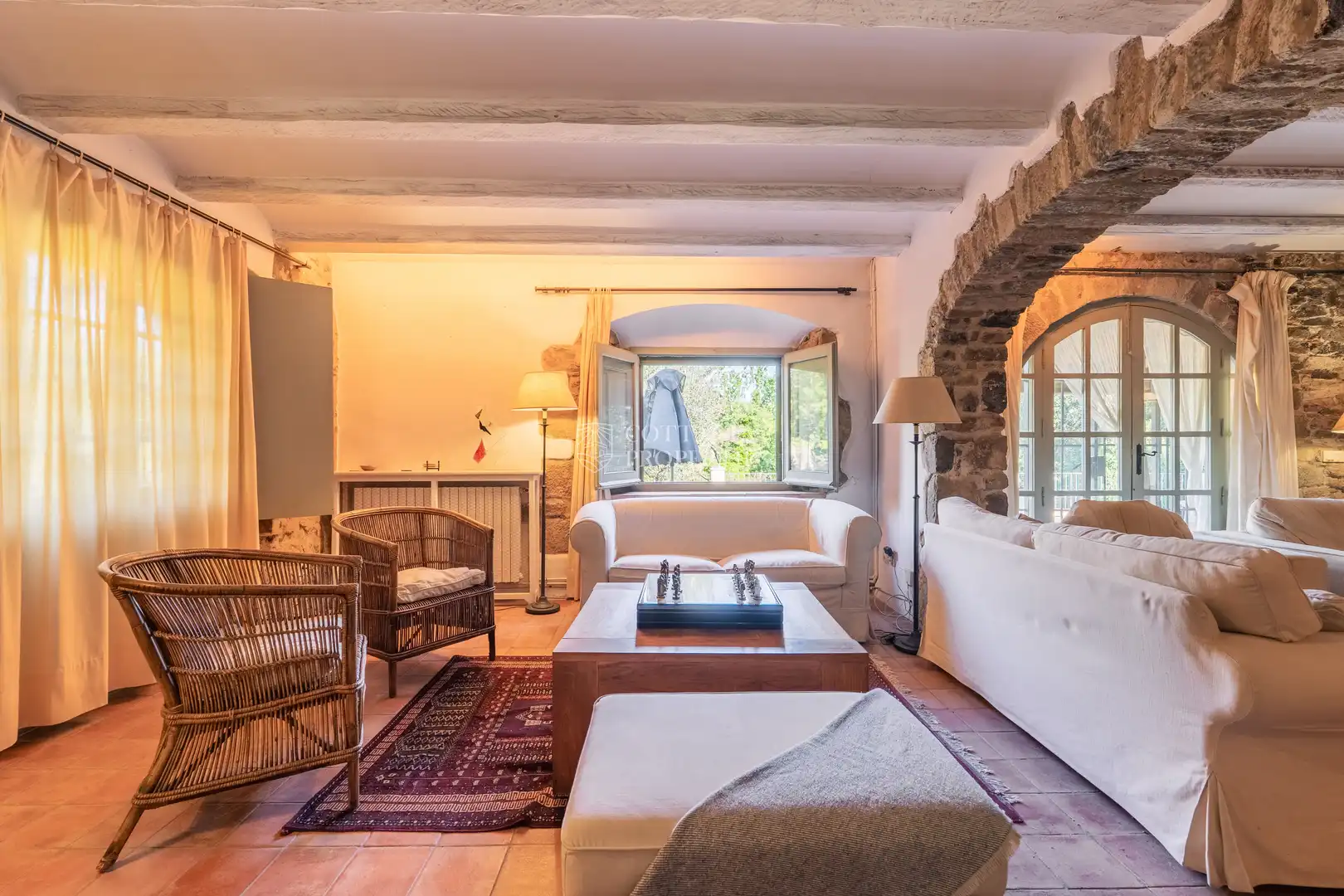 Living room of Country homes for sale in Foixà  with Air Conditioner, Private garden and Swimming Pool