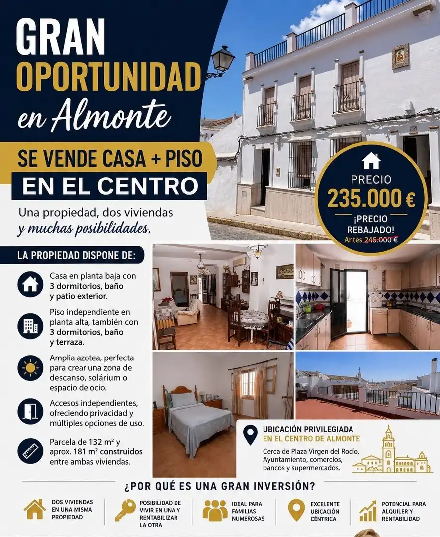 Casa con terrazza in vendita a Almonte ciudad