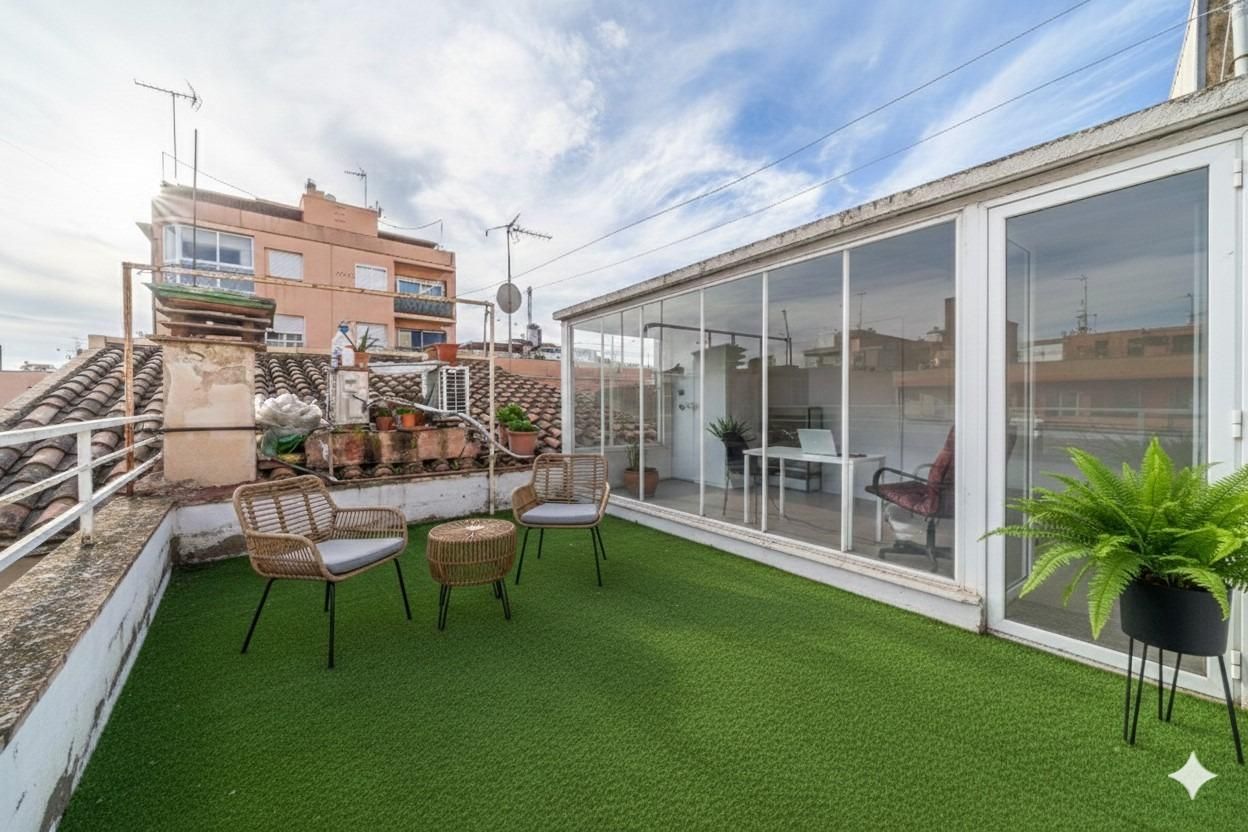 Terrace of Flat for sale in Mataró  with Air Conditioner, Heating and Balcony