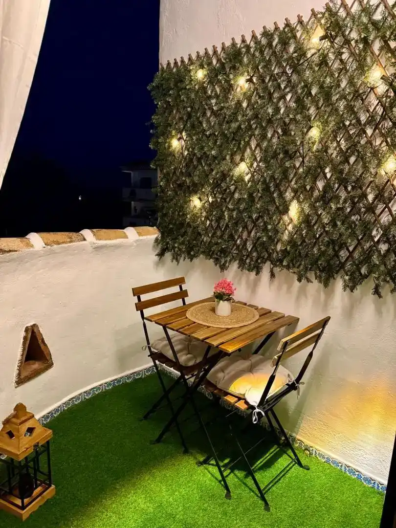 Terrassa de Dúplex de lloguer en Mijas amb Aire condicionat, Jardí privat i Piscina
