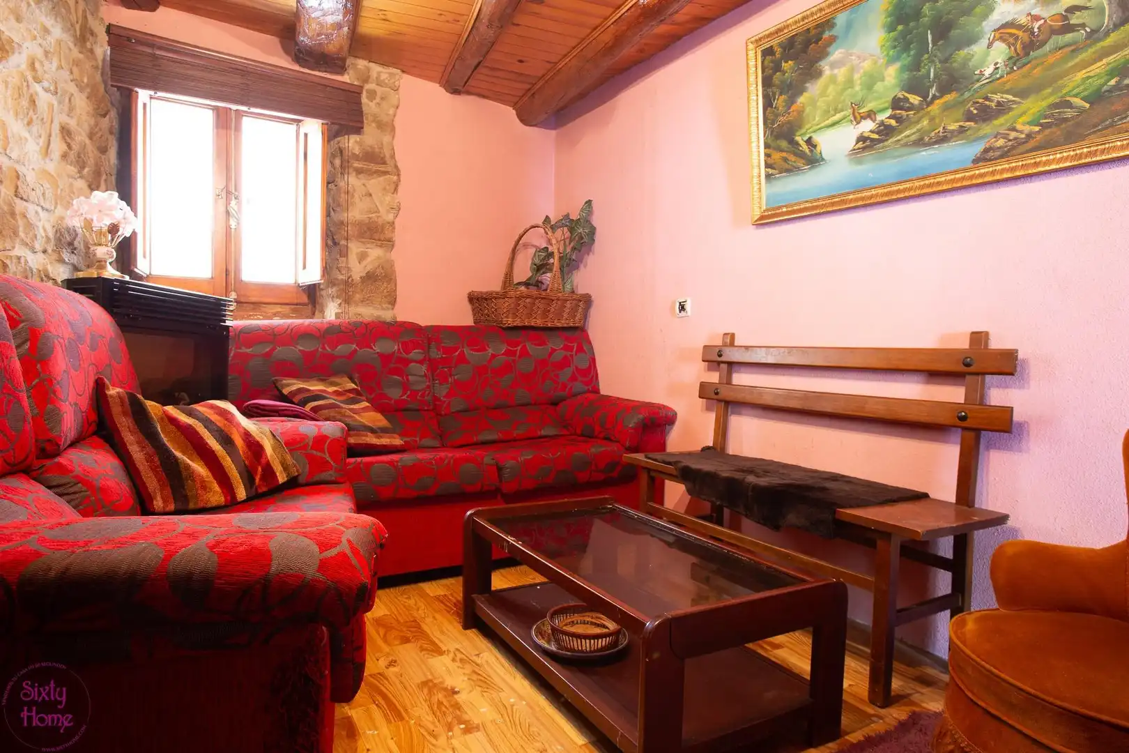 Living room of Houses for sale in Castiliscar  with Furnished