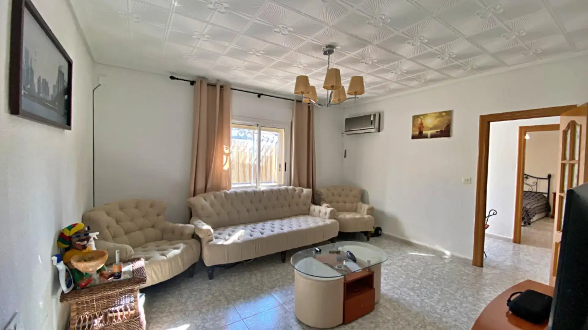 Sala d'estar de Casa o xalet en venda en Alicante / Alacant amb Aire condicionat, Traster i Moblat