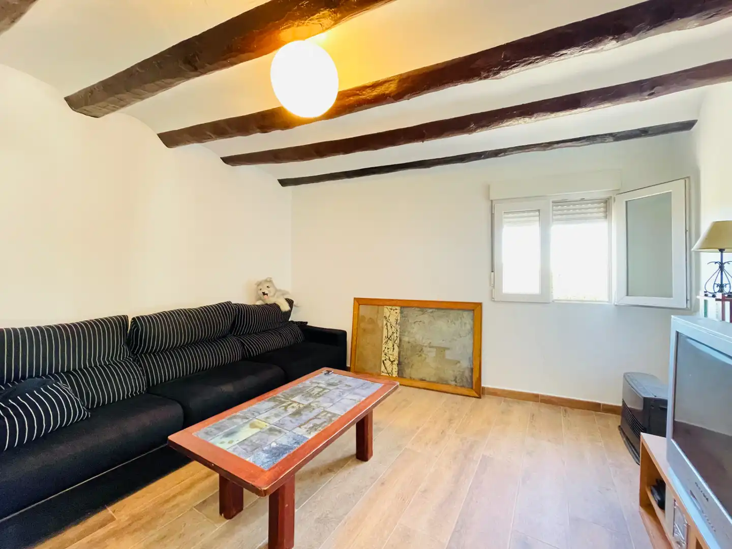Sala de estar de Casa adosada en venta en Magallón con Amueblado