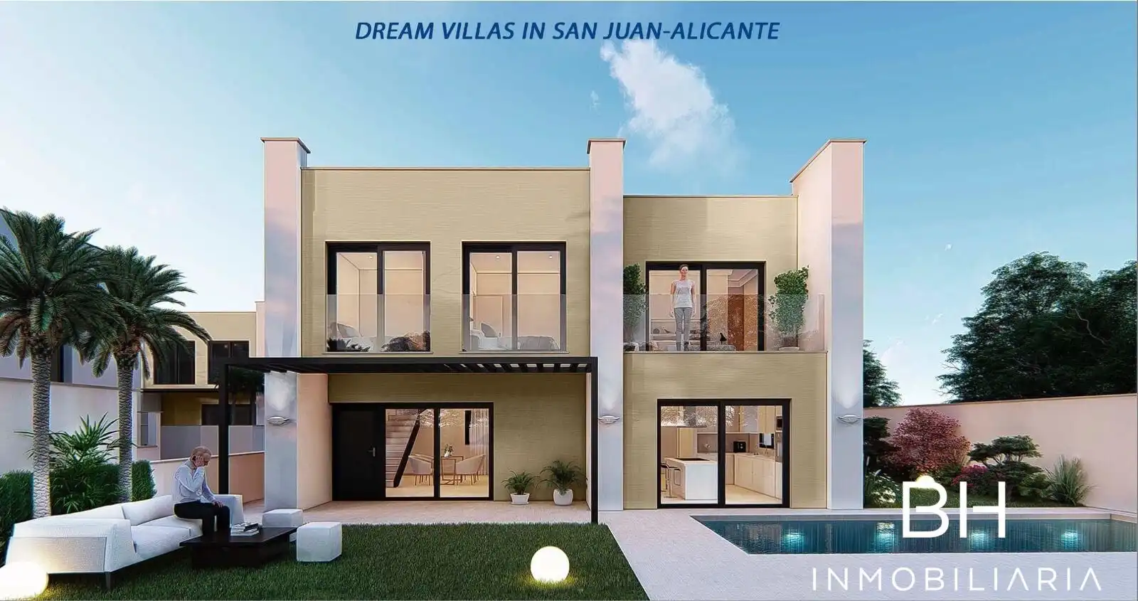 Vista exterior de Casa o chalet en venta en Sant Joan d'Alacant con Jardín privado, Terraza y Piscina