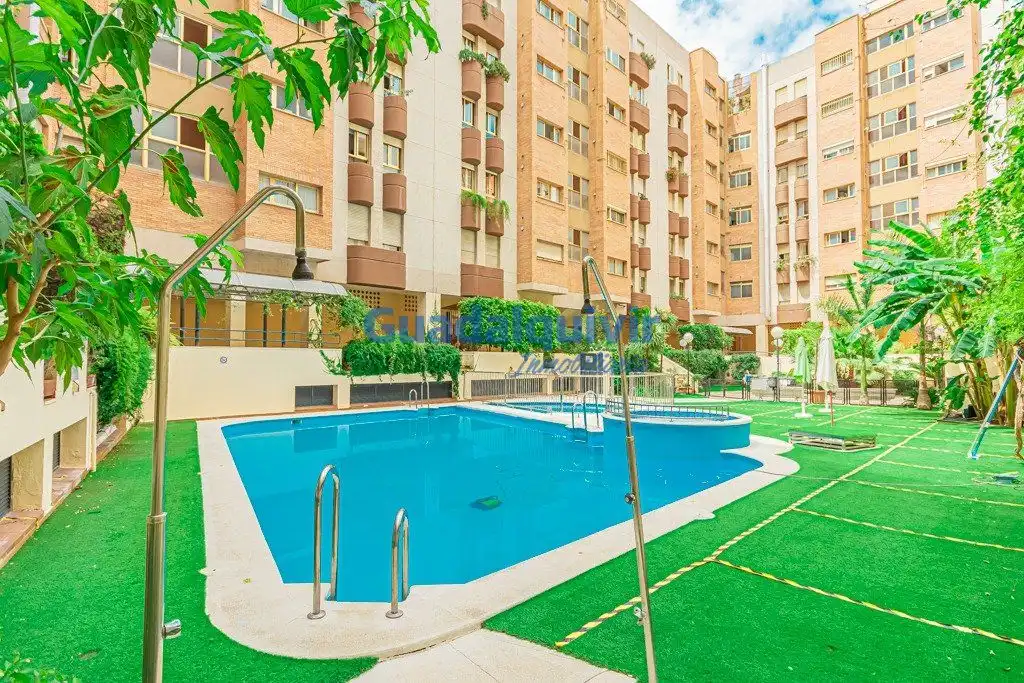 Swimming pool of Apartments for rent in Sevilla  with Air Conditioner, Private garden and Furnished