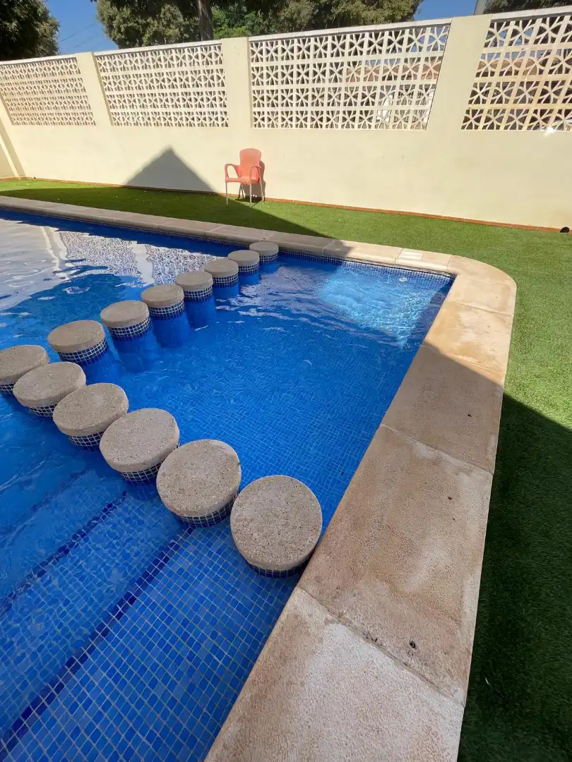 Piscina de Casa o xalet en venda en San Javier amb Jardí privat, Terrassa i Moblat