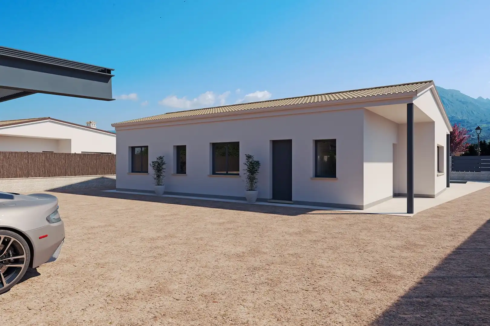 Vista exterior de Casa o xalet en venda en Penàguila amb Aire condicionat, Jardí privat i Terrassa