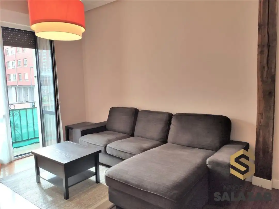 Wohnzimmer von Wohnungen zur Miete in Bilbao  mit Heizung und Balkon