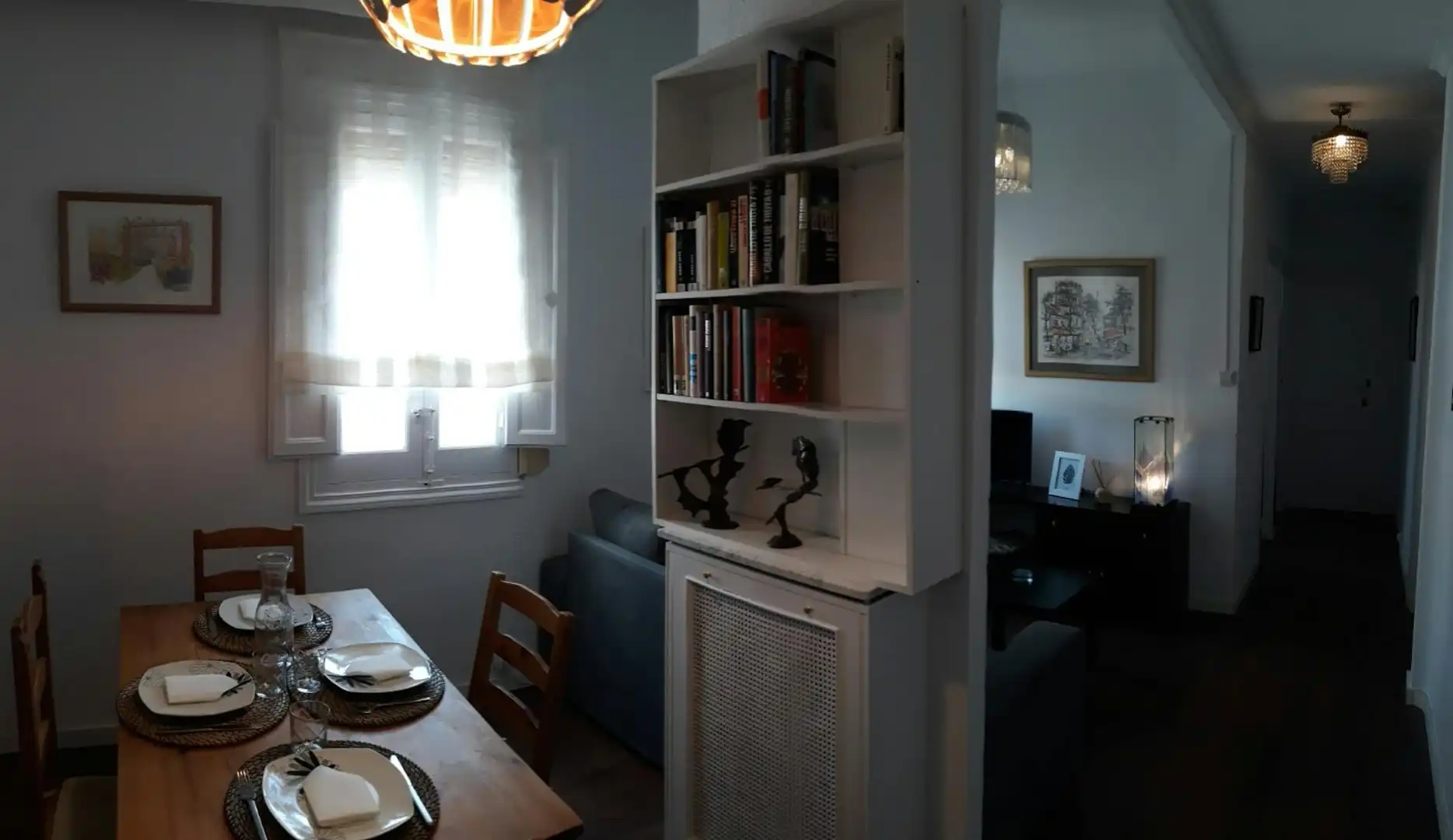 Dining room of Flat for share in Madrid  with Washing machine