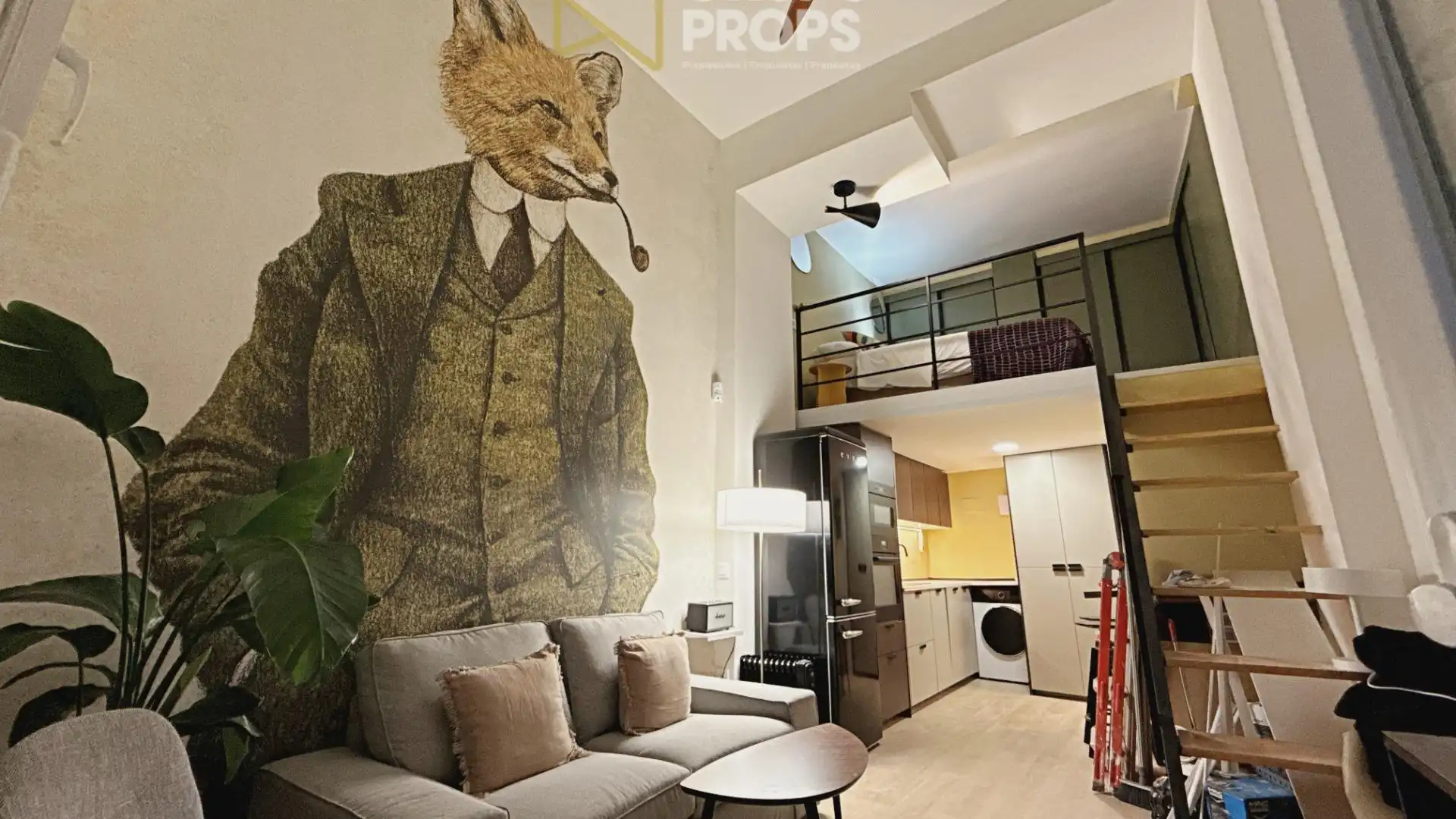 Sala de estar de Piso en venta en  Madrid Capital con Calefacción y Amueblado