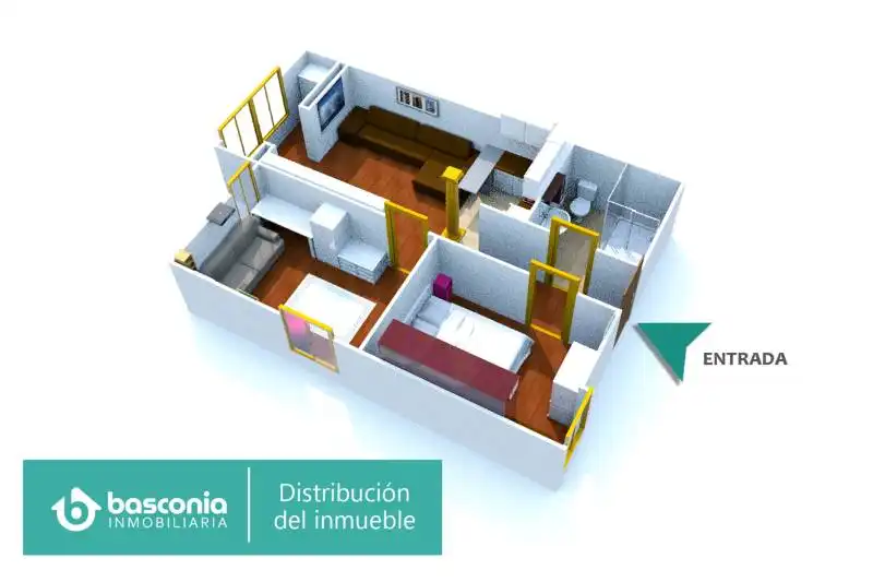 Bedroom of Flat for sale in Bilbao   with Furnished