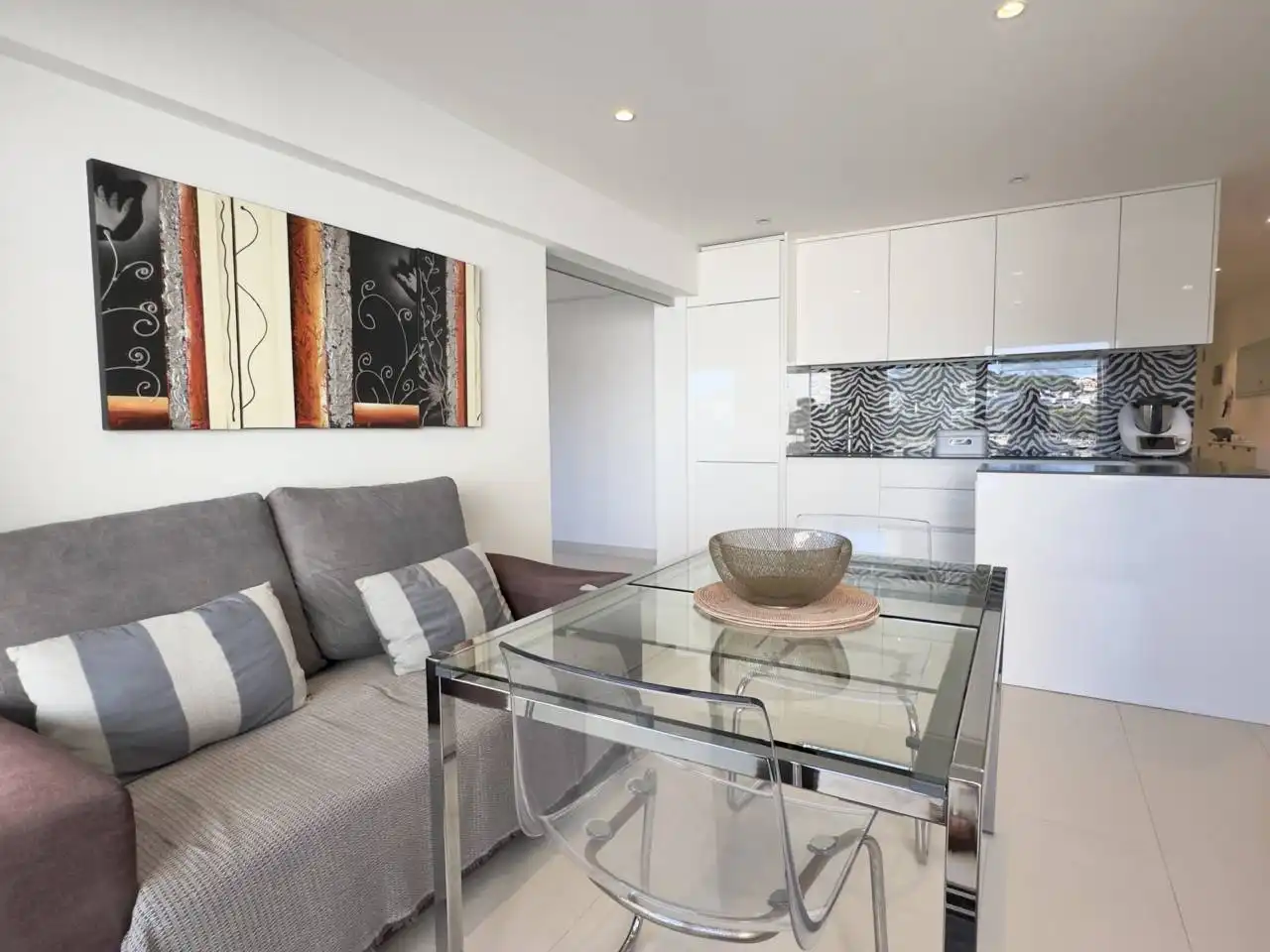 Sala de estar de Piso de alquiler en Calvià con Aire acondicionado, Calefacción y Terraza