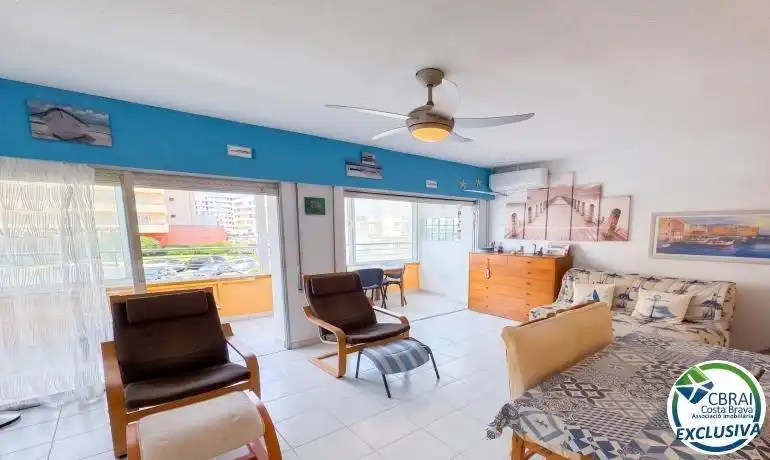 Living room of Study for sale in Roses  with Air Conditioner, Heating and Terrace