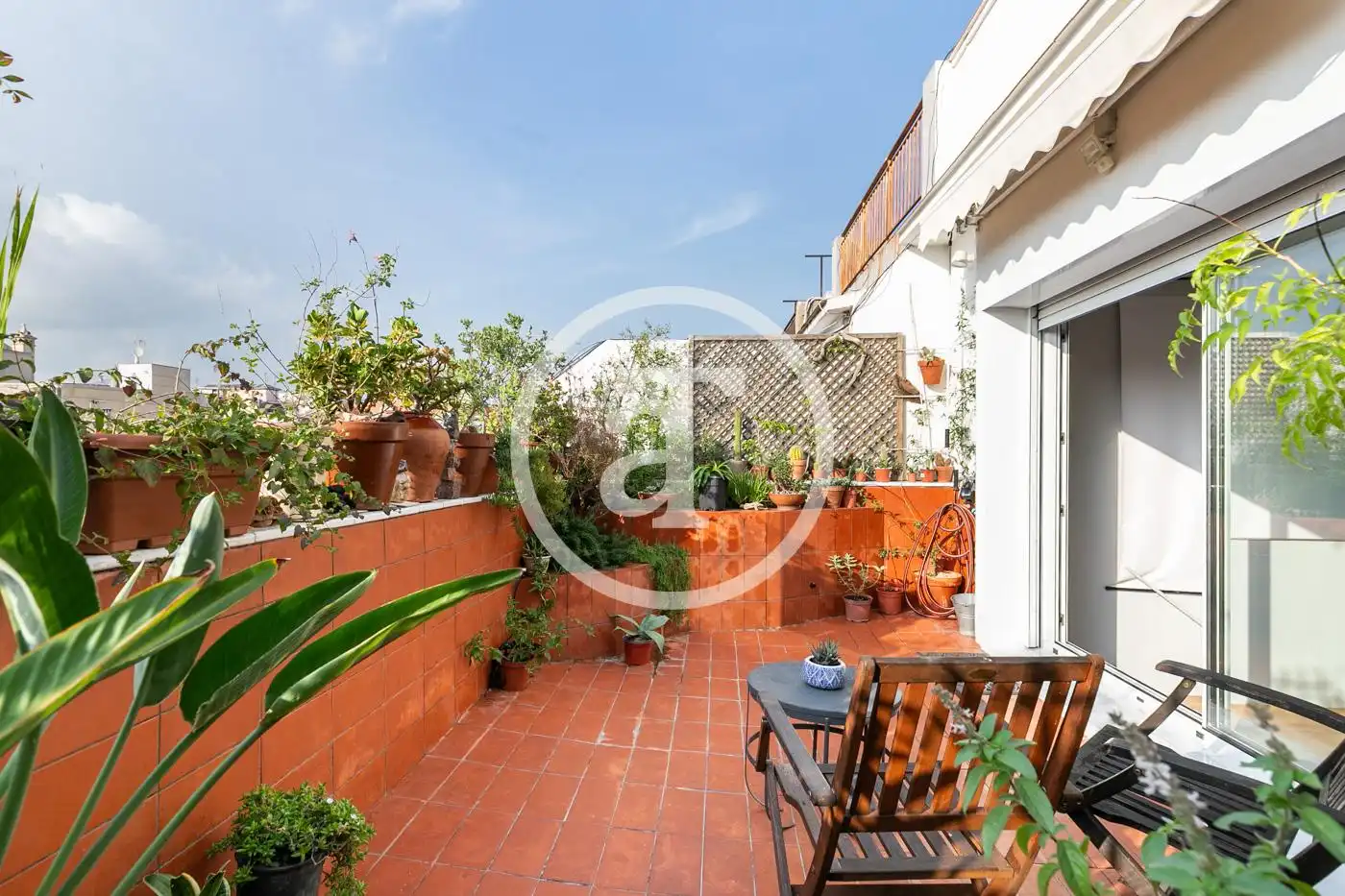 Terrace of Attic for rent in Barcelona  with Air Conditioner, Heating and Furnished