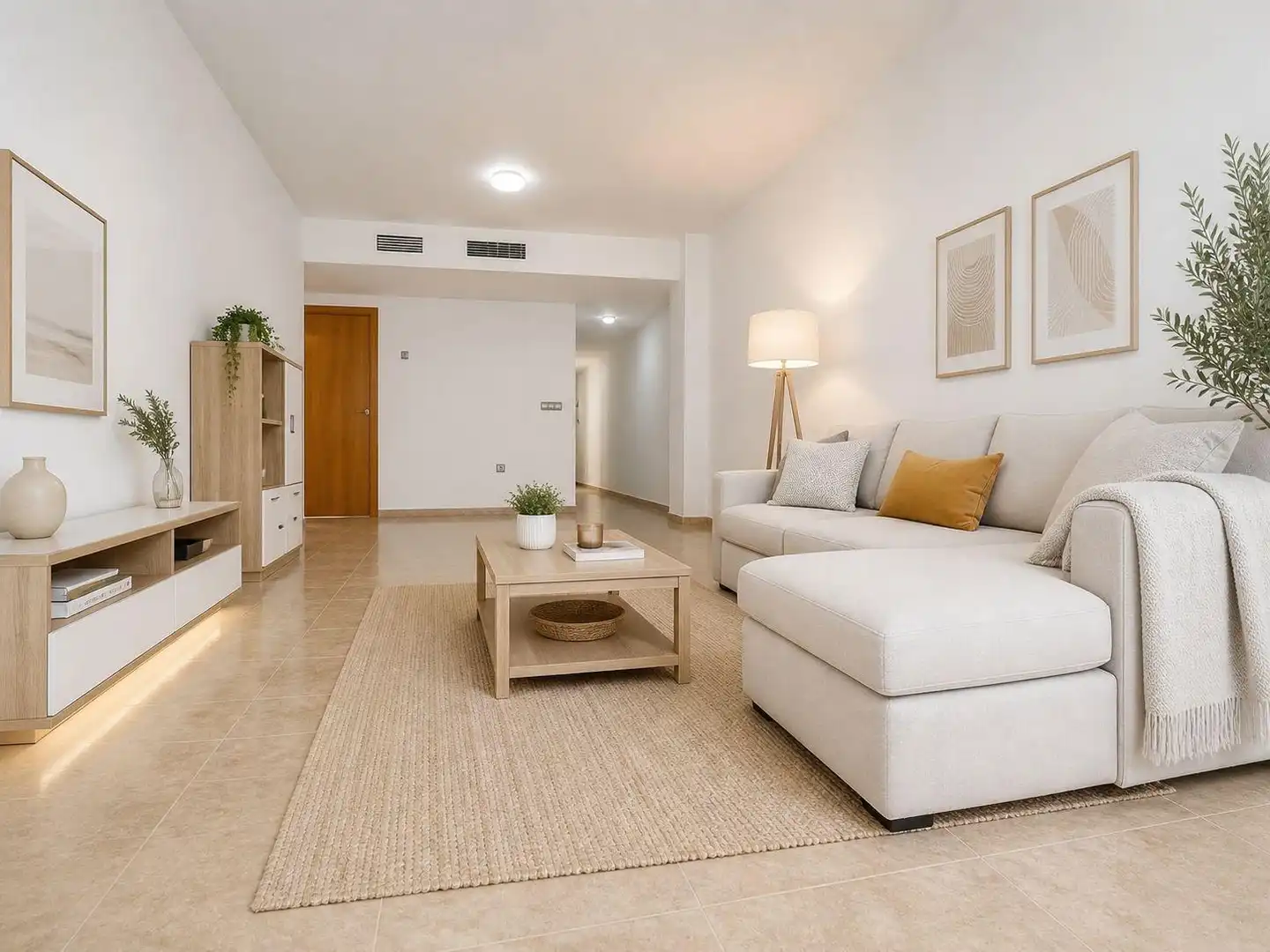 Sala de estar de Piso en venta en Ceutí con Trastero y Amueblado
