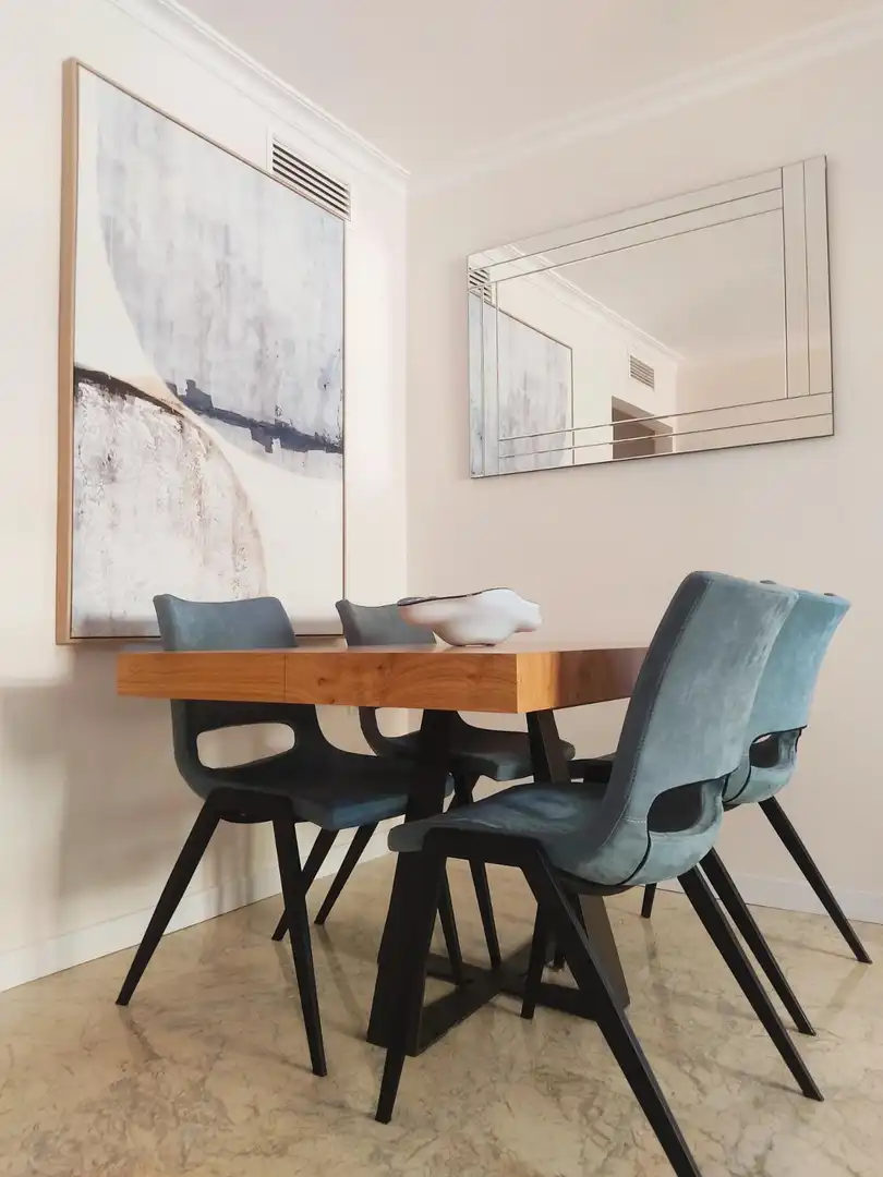 Comedor de Piso de alquiler en Roquetas de Mar con Aire acondicionado, Jardín privado y Terraza