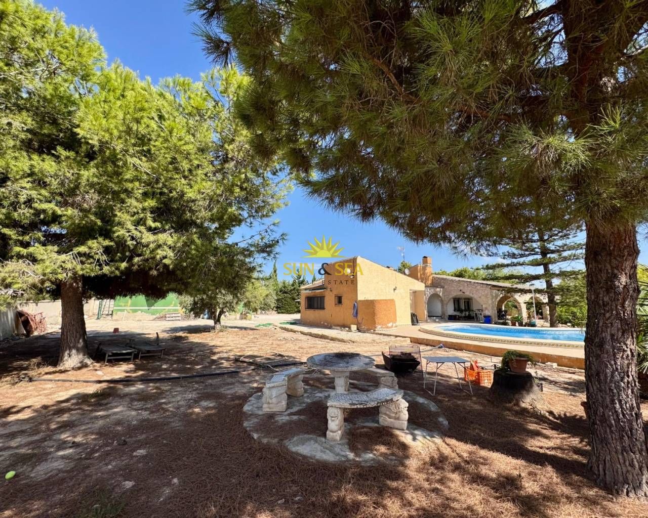 Garden of Country house to rent in Elche / Elx  with Air Conditioner, Heating and Private garden