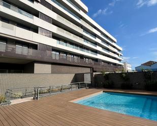 Swimming pool of Apartment for sale in Montgat  with Air Conditioner, Private garden and Parquet flooring