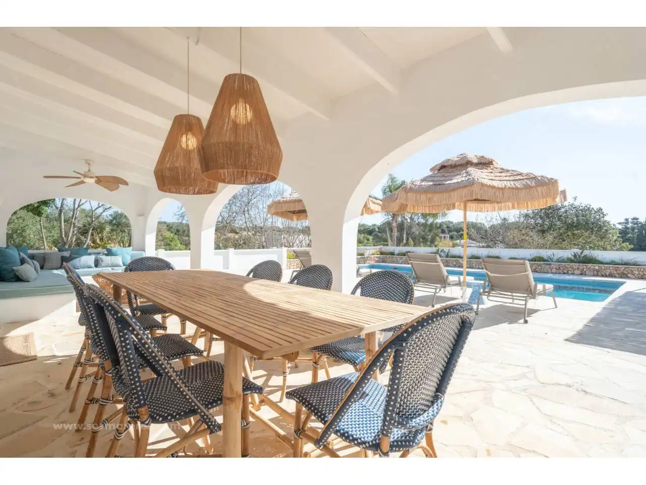 Terraza de Casa o chalet de alquiler en Alaior con Aire acondicionado, Jardín privado y Terraza