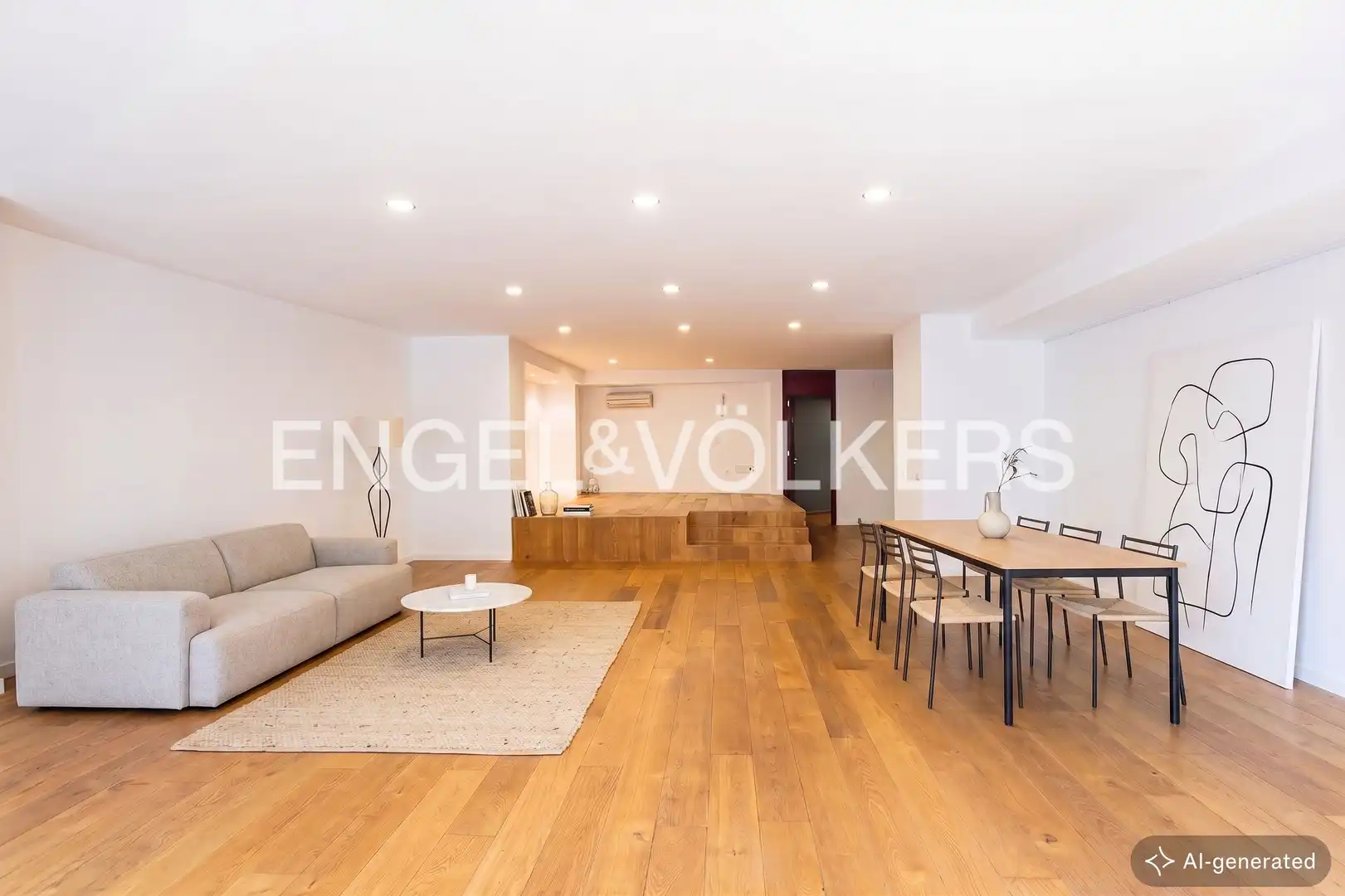 Wohnzimmer von Wohnung zum Verkauf in Barcelona mit Klimaanlage, Heizung und Parkett