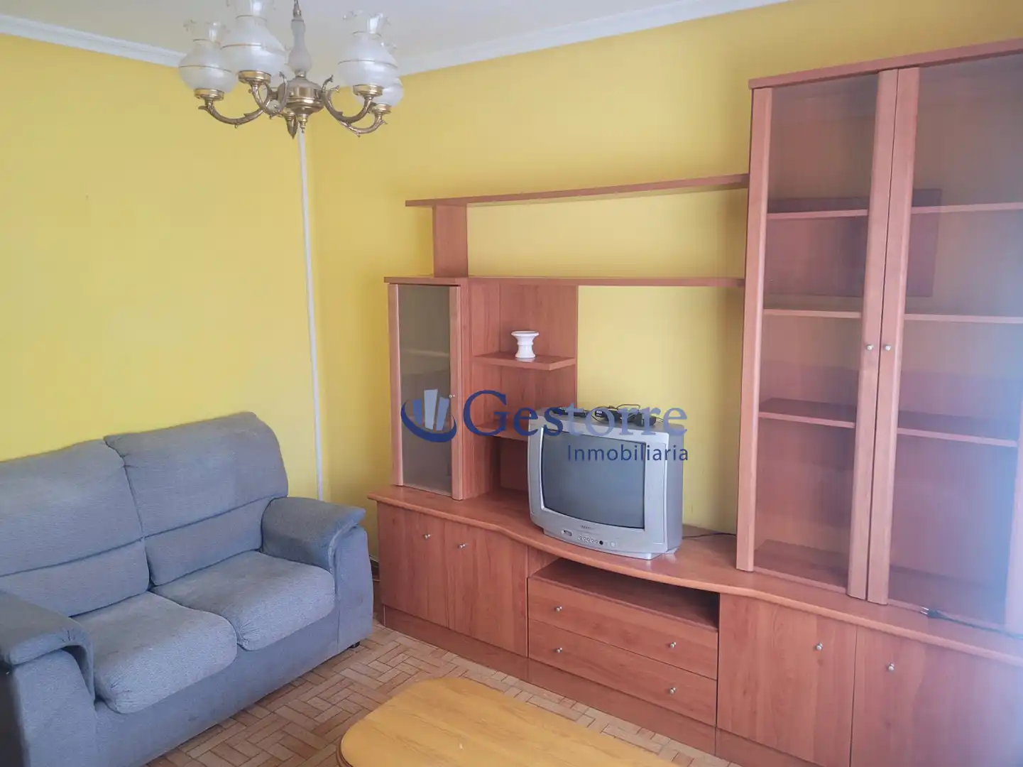 Living room of Flat for sale in Castrillón  with Heating, Terrace and Furnished