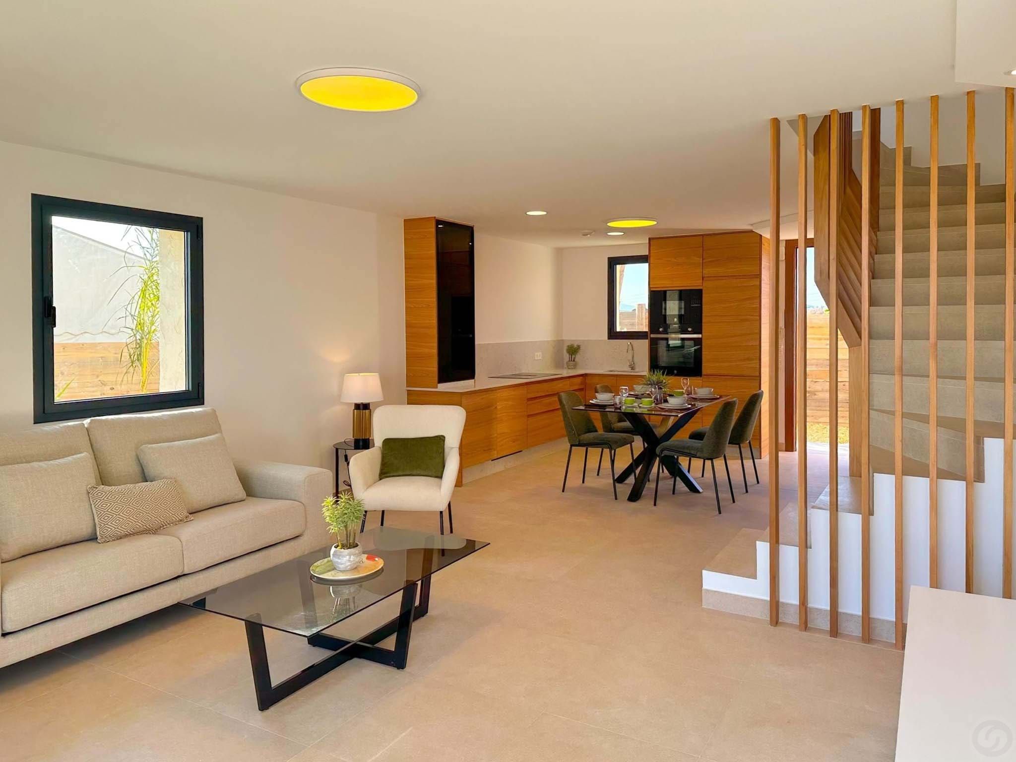 Sala de estar de Casa adosada en venta en Cuevas del Almanzora con Terraza, Piscina y Piscina comunitaria